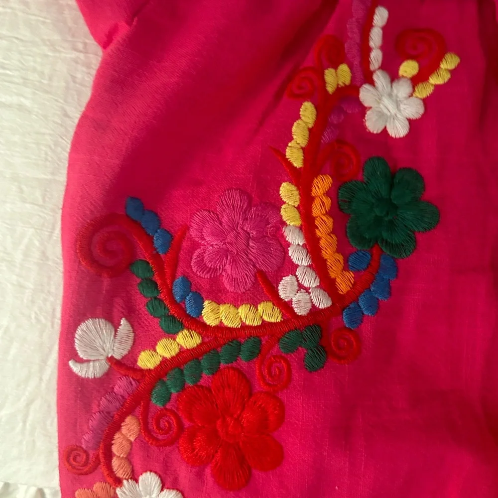Embroidered pullover dress in bright pink – BEAUTIFUL! - Picture 5 of 13